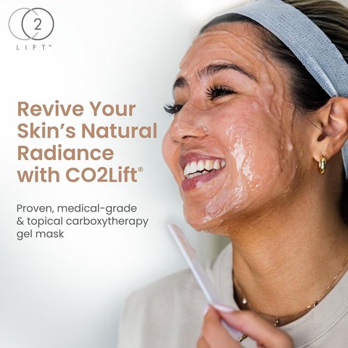 CO2Lift Carboxy Gel Treatment - 2-Pack Lifting Facial Masks for Puffy Eyes, Wrinkles & Dark Circles