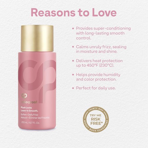 Plush Locks Leave-In Smoothing Lotion - Anti-Frizz & Shine Enhancer | Vegan, 6.7 fl oz