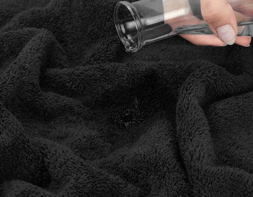 American Soft Linen Luxury Hand Towels for Bathroom, 600 GSM Heawy Weight 16x28 Size 100% Cotton Turkish 4 Piece Hand Face Towel Set, Black Hand Towels