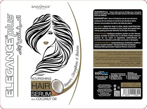 Elegance Plus Hair Serum - Nourishing Coconut-Based Formula for Soft, Shiny Hair | 10.1 Oz