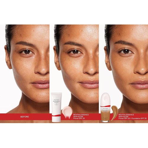 Shiseido RevitalEssence Skin Glow Primer SPF 25 | Instant Glow & 24-Hour Hydration - 30 mL