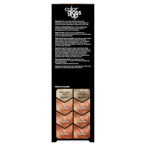 Clairol Color Gloss Up Temporary Hair Dye - Peach Please Color | Single Pack for Vibrant Shine