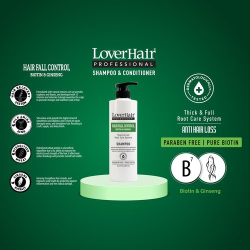 LoverHair Professional Hair Fall Control Shampoo 20.3 fl oz (600ml)