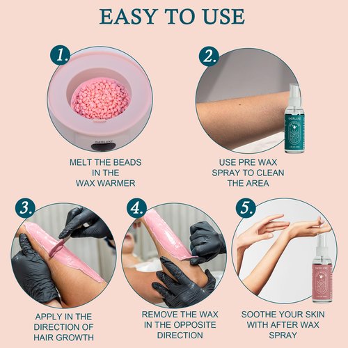 EVERLUXE Waxing Kit for Women Hair Removal with Silicone Wax Warmer Liner, Digital Waxing Machine Hard Wax Kit for Full Body, Arms, Legs, Face, Bikini, Brazilian Wax Kit for Women Men Sensitive Skin
