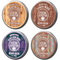 Viking Revolution Beard Balm Variety Pack - Styles, Strengthens & Softens Beards | 1oz Each - Sandalwood, Pine & Cedar, Bay Rum, Clary Sage