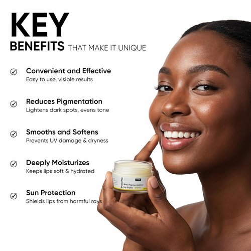 Masofta Shea Butter Lip Balm - Smooth & Clear Lips with Kojic Acid & SPF 30 | 0.52 oz (15g)