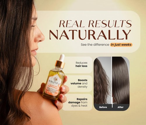 IUBA NATURAL HAIR GROWTH AND CARE Organic Scalp & Hair Oil – Natural hair oil for hair growth and repair – Strengthening hair treatment oil for women & men – Dry scalp solution 2 oz