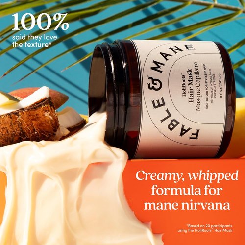 Fable & Mane Deep Moisture Hair Mask - Repair Frizzy, Dry, Damaged Hair with Shea Butter & Coconut