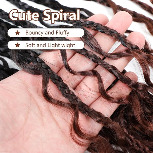8 Packs Crochet Box Braids Hair-18 Inch Crochet Hair For Black Women Pre loople Crochet Hair with Curly Ends Goddess Box Braids Crochet Hair Braiding Hair Crochet Braids Hair for Black Women(1B/33/30)
