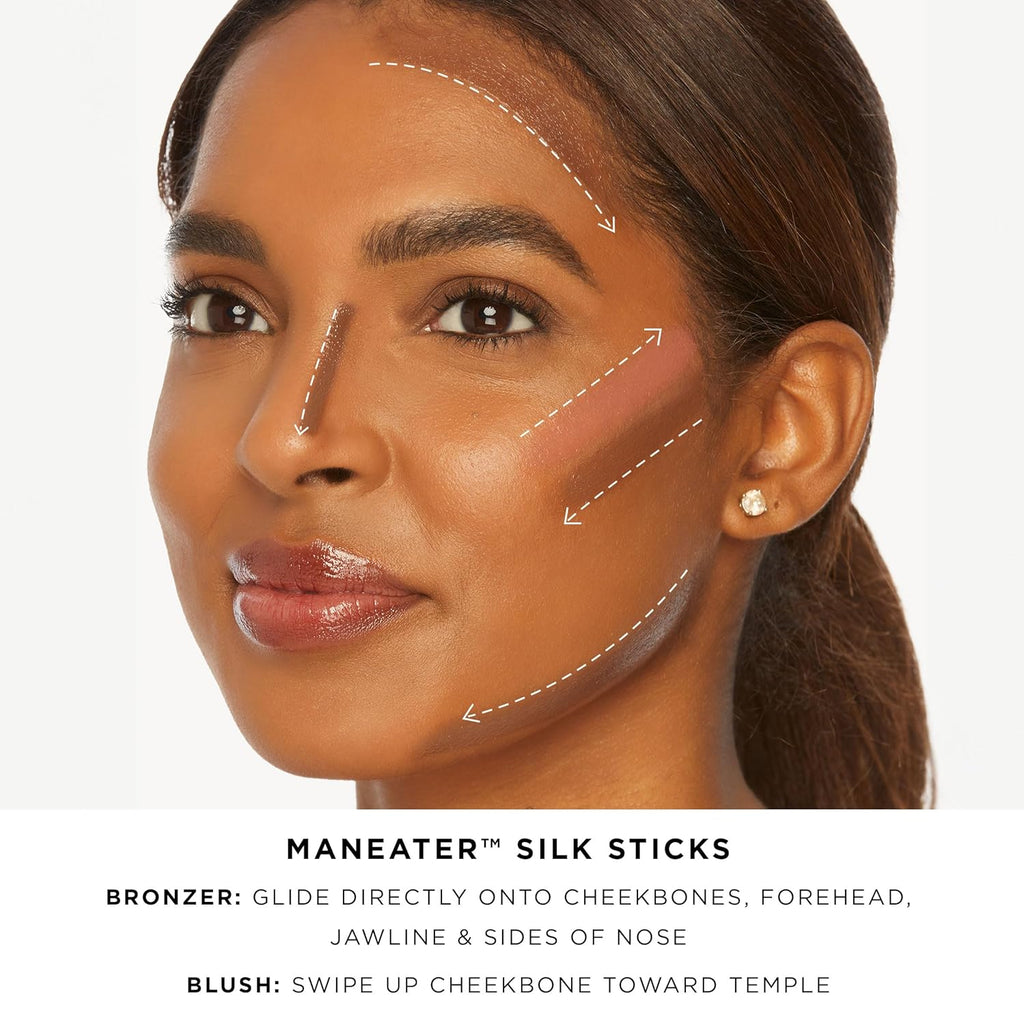 Tarte Maneater Silk Stick Bronzer - Luxurious Cream Formula for Flawless Glow | Travel-Friendly Size