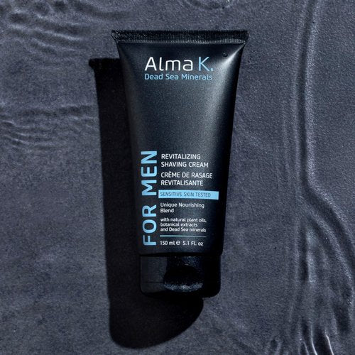 Alma K Revitalizing Shaving Cream - Nourishing and Calming Mens Shaving Cream with Dead Sea Minerals, Argan Oil - Gentle Shave Cream for Men - 5.1 oz