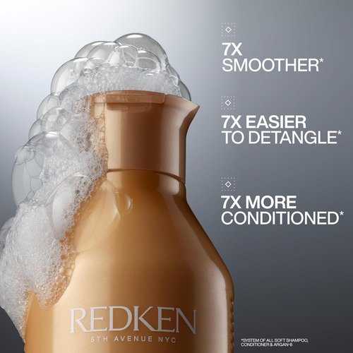 Redken All Soft Mini Kit - Moisturizing Shampoo, Conditioner & Leave-In Treatment with Argan Oil | Travel Size for Soft, Hydrated Hair