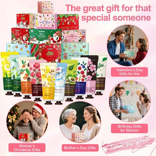 20 Pack Hand Cream Gift Set,Easter Basket Stuffers,Hand Lotion for Dry Hands,Gifts for Women,Teengirls,Mothers Day Gifts,Nurses Week,Teacher Appreciation,Thank You Gifts, Small Gifts Unisex Bulk 20ml