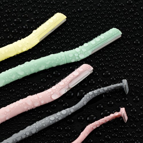 Eyebrow Razors w/Dermaplane Razors Set - Japanese Blades Razors - Small Face Razors for Peach Fuzz and Fine Hair, Multipurpose Exfoliating Dermaplaning Tools for Men, 12 Packs
