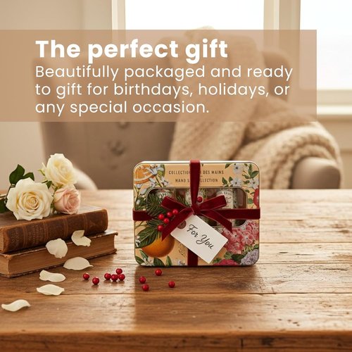 Panier des Sens - Mini Hand Cream Set - Natural Moisturizing Gift for Women - Orange Blossom, Jasmine, Geranium - Travel Size 3x1 Fl Oz - Made in France