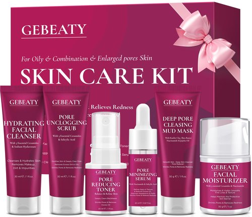 Skin Care Set, 6pcs Women Girls Skin Care for Teens 10-12 with Korean Salicylic Acid,Hydrate, Glow,Minimize Pore,Travel Skincare,Christmas Birthday Teen Girl Gifts Trendy Stuff,Teenage Tween Gifts