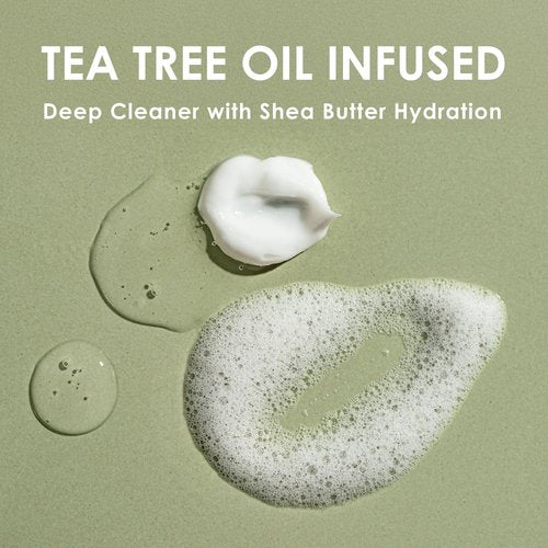 EYEECO Gentle Tea Tree Oil Foaming Facial Cleanser – 1.6oz – Non-Irritating Eyelid Cleanser & Face Wash with Tea Tree, Chamomile & Shea Butter