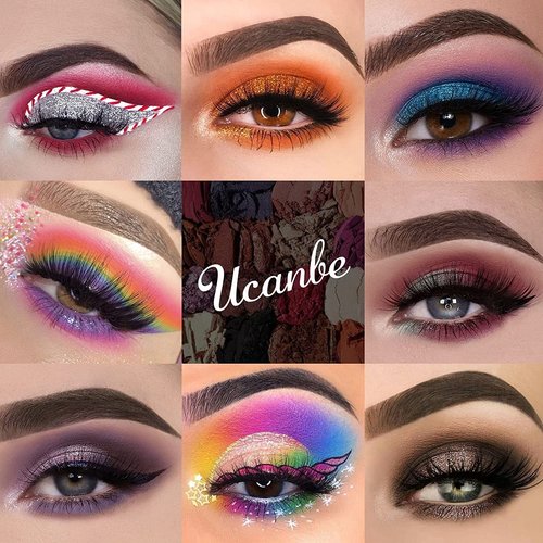 UCANBE 86 Colors Nude Eyeshadow Palette - Highly Pigmented Waterproof Makeup Set with 15 Brushes