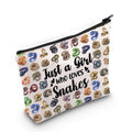LEVLO Funny Snake Cosmetic Makeup Bag - Just A Girl Who Loves Snakes - Makeup, Travel - Canvas - Female - Cosmetic Case
