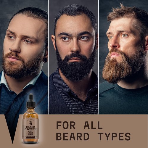 Striking Viking Beard Growth Oil - 2 Fl Oz, Pack of 2, Sandalwood - Nourishing Jojoba & Argan Oil Hydration - Intense Thickening for Beard Growth
