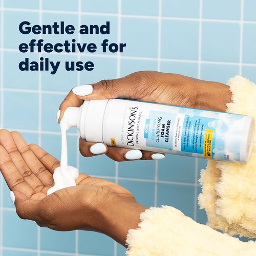 Dickinson’s Witch Hazel Acne Foam Cleanser - 2% Salicylic Acid & Niacinamide | Alcohol-Free, 7 Fl Oz