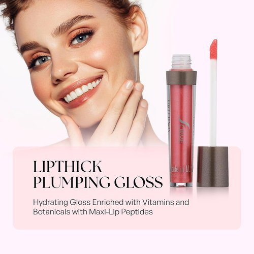 Sorme' Lip Thick Plumping Gloss - Bloom Shade for Fuller, Hydrated Lips | Long-Lasting Shine