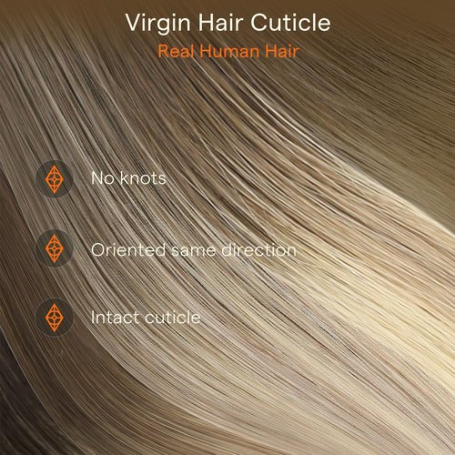 Full Shine Invisible Injected Tape in Hair Extensions Human Hair Color 3 Brown Fading to 8 And 22 Blonde Seamless Tape in Extensions 20Gram Machine Virgin Hair Extensions Tape ins 14Inch 10Pcs