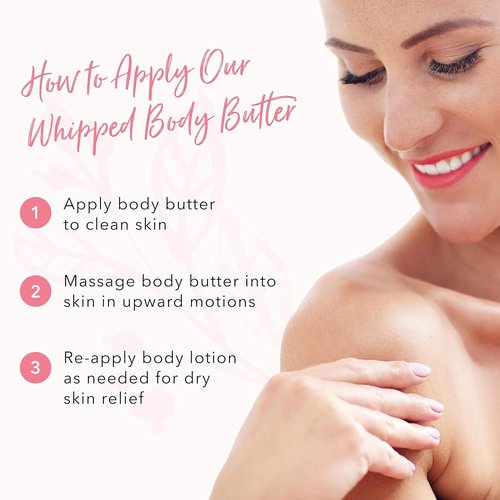 100% PURE Coconut Whipped Body Butter - Moisturizing Body Lotion for Dry Skin | 3.4 oz