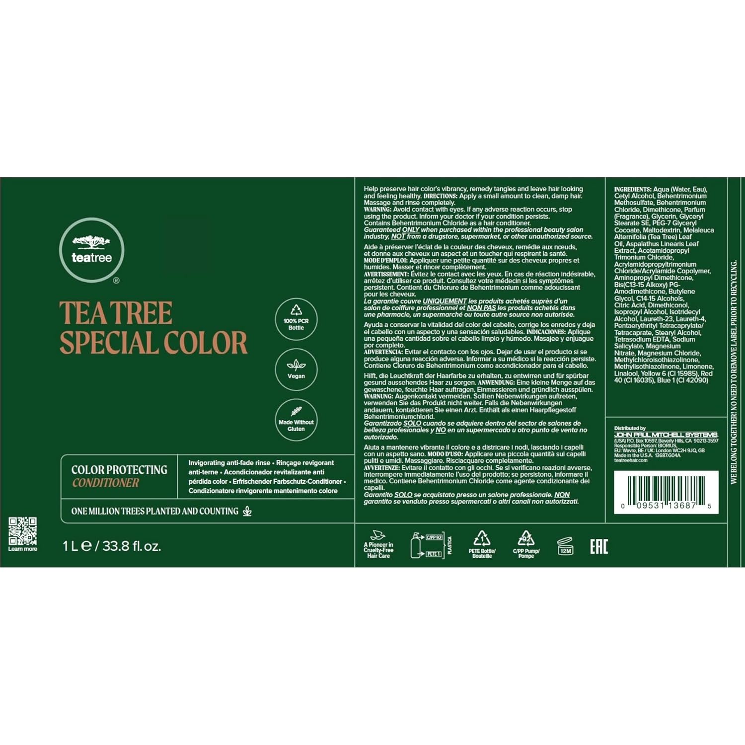 Tea Tree Special Color Shampoo & Conditioner Set - Protects Color-Treated Hair | 33.8 fl. oz.