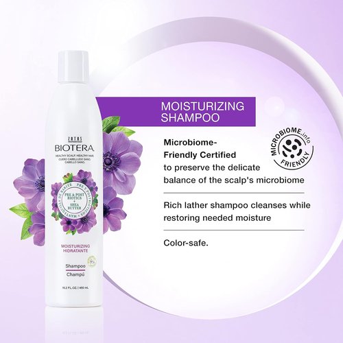 BIOTERA Moisturizing Shampoo & Conditioner Set - Hydrates Dry, Medium & Fine Hair | Vegan, Cruelty-Free | 15.2 Fl Oz