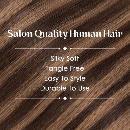 Hairro 6PCS 6 Clips In Short Hair Extensions Remy Real Human Hair Clip Ins Mini Clip On Hairpin Hairpieces For Women 33g 12 Inch #2RP6