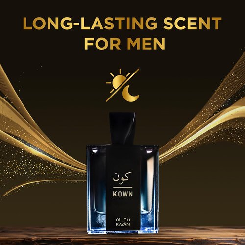 RAYAN Kown - Modern Woody Oud Perfume for Men | Long-Lasting Arabian Eau De Parfum, 100mL