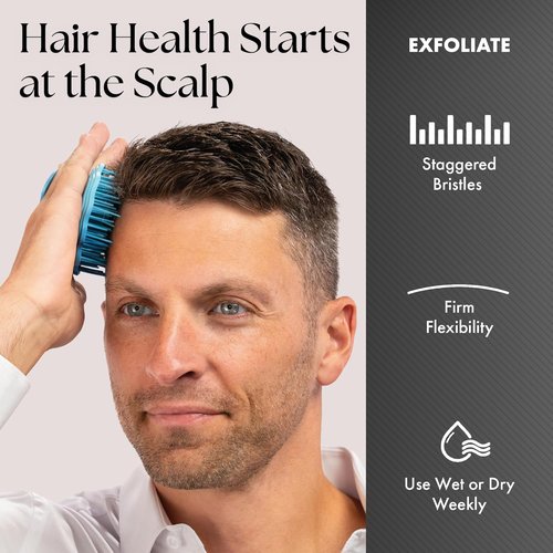 Olivia Garden Scalp Diva Scalp Care Brush - Exfoliate & Cleanse for Healthy Hair - Professional Tool for All Lengths