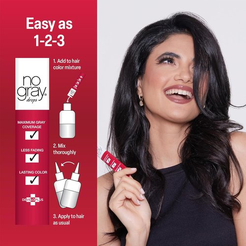 Skiennix Gray Hair Coverage Drops - 2 Pack | Prevent Color Fade & Extend Touch-Up Time