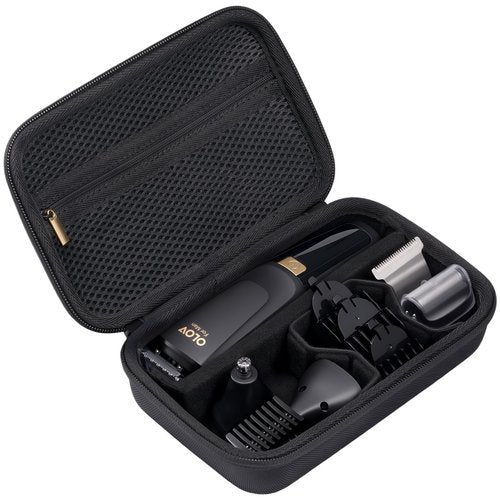 ProCase Travel Carrying Hair Trimmer Case for Electric Body Hair Trimmer; Hard Protective Bag Organizer for Beard Body Bikini Groin Shaver Clipper -Black