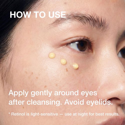 Retinol 0.1% Eye Cream with Bakuchiol 0.5% | Sensitive Skin Retinol for Wrinkles, Fine Lines & Dark Circles | Suitable for Face & Under-Eye Area | Korean Skincare | 30 ml (1.01 fl oz)