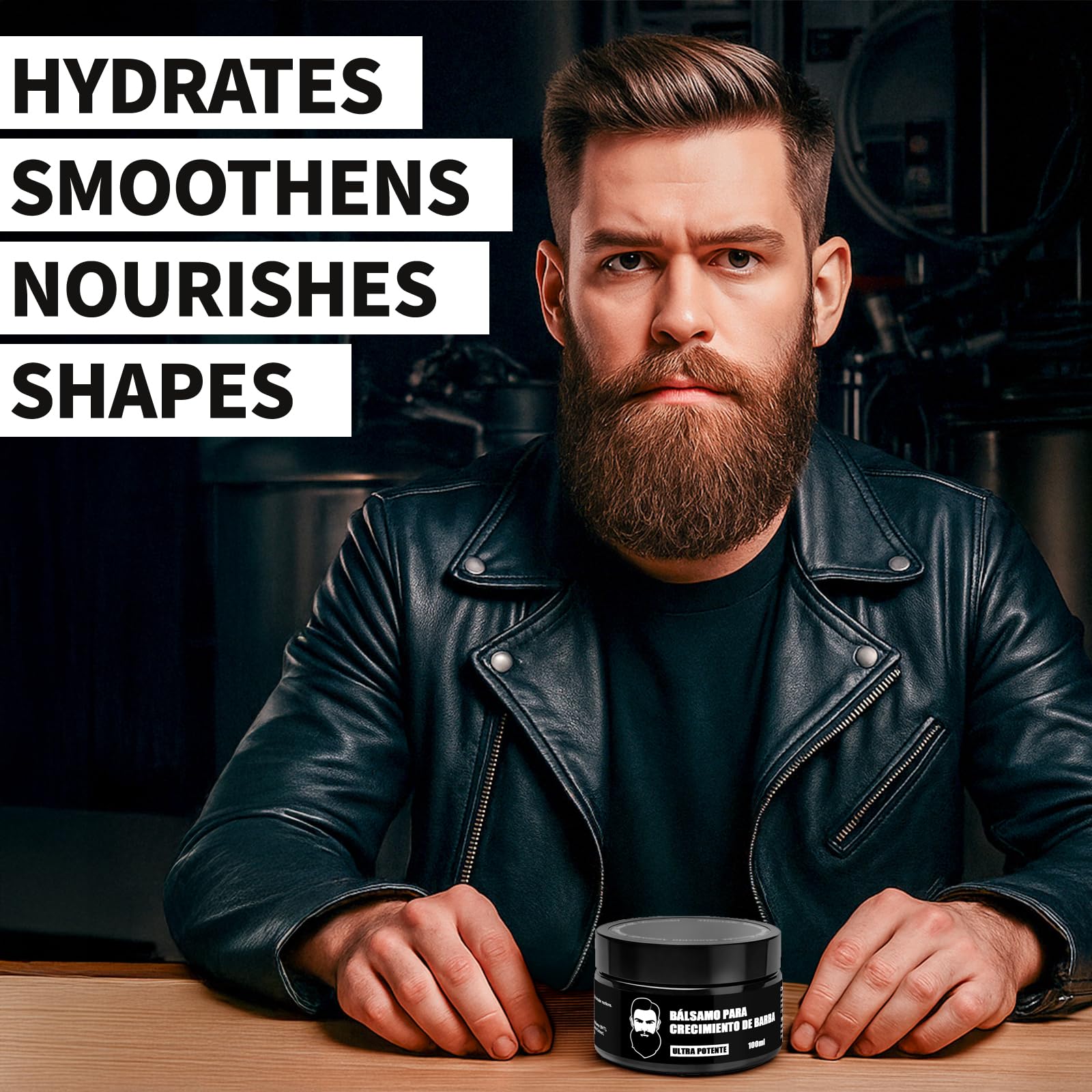 Wdvpue Estimulante de Barba, Bálsamo Para Crecimiento De Barba Ultra Potente, Barba Crema, Beard Growth Balm, Thicker, Fuller Beard & Hair 100ml/3.5oz (1)