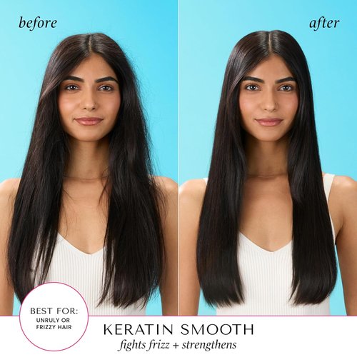 HASK Keratin Smoothing Deep Conditioner - Color Safe, Gluten Free, Sulfate & Paraben Free | 8 Fl Oz