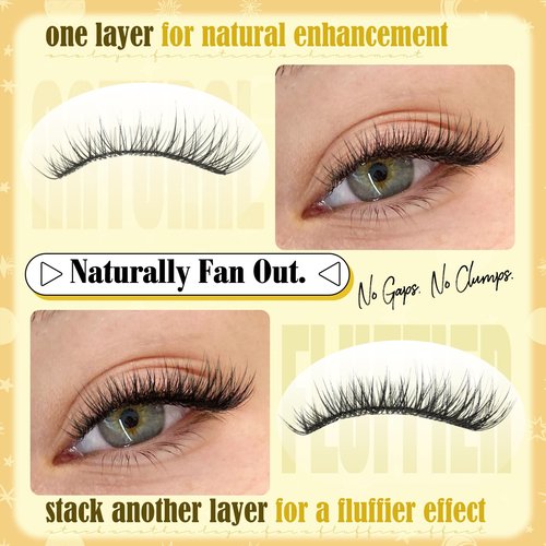 Short Lash Clusters Natural Cluster Eyelash Extensions 8-10-12MM Clear Band Cluster Lashes Extensions Wispy Individual Lashes CC-Curly Eyelash Clusters Pestañas Postizas Naturales 144Pcs DIY Lashes
