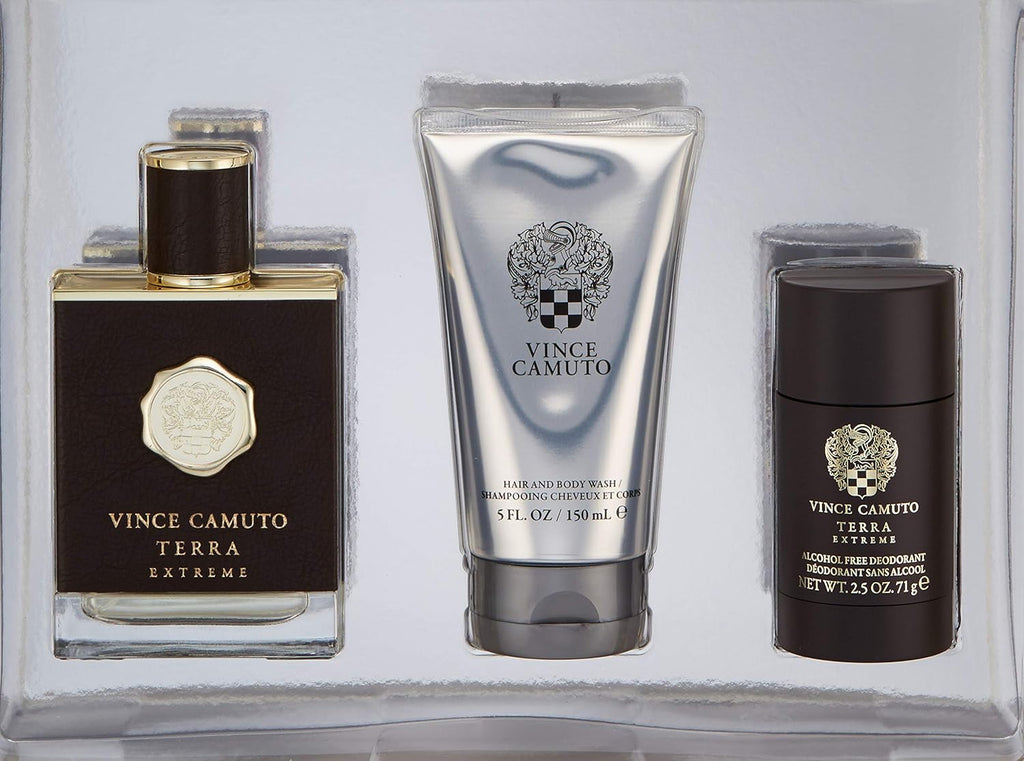 Vince Camuto Terra Extreme Gift Set - 3.4 Fl. Oz. Fragrance for Men | Luxurious 3-Piece Collection