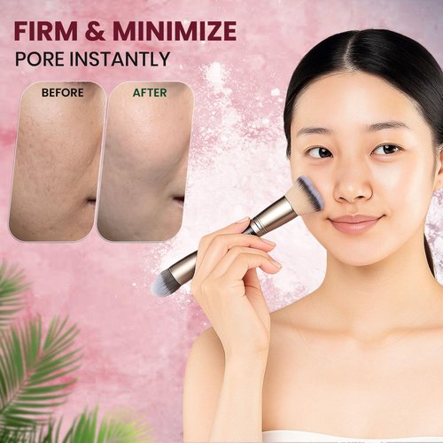 Club Suppin Translucent Pressed Powder Foundation & Overnight Skincare, Makeup Setting Powder & Face Finish POWDER with Shea Butter, Amino Acids& Aloe Extract by Japanese Skincare PINK PLUSH, 2EA