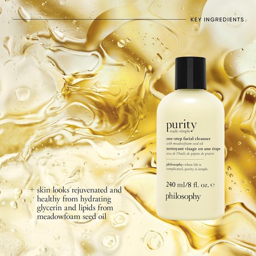 Philosophy Purity Made Simple Facial Cleanser - Gently Cleanses & Melts Away Makeup with Meadowfoam Seed Oil | Paraben-Free