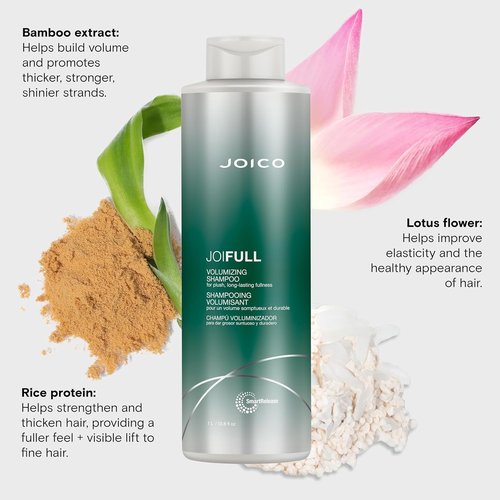 Joico JoiFULL Volumizing Shampoo - Add Instant Body & Shine for Fine, Thin Hair | Long-Lasting Fullness