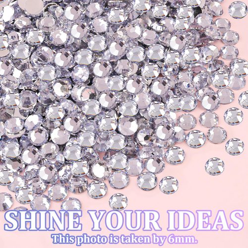 32000Pcs Resin Rhinestones for Bedazzling, Silver Clear Flatback Gems for Diamond Art, Crystal Bedazzler Kit with 3Pcs 10ml B7000 Jewelry Glue for Nail Art Crafting Clothing Book Makeup