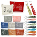 Fumete 20 Pcs Spanish Christian Easter Gifts Bulk for Women Regalos Cristianos En Español Llavero Cristiano Para Mujer En Español Spanish Bible Verse Makeup Bags Keychain(Bright Color)