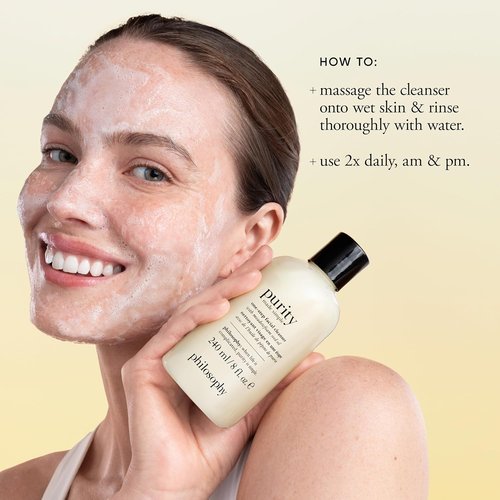 Philosophy Purity Made Simple Facial Cleanser - Gently Cleanses & Melts Away Makeup with Meadowfoam Seed Oil | Paraben-Free