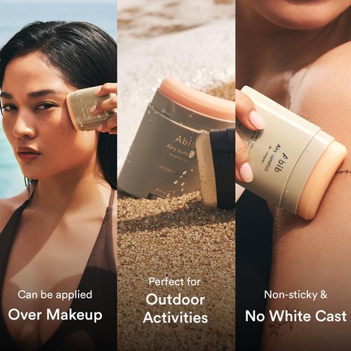Abib Airy Sunstick Protection Bar DUO Broad Spectrum SPF50+ 1.62 oz / 46 g (Semi-matte) | Korean Suncreen Stick Suncare Sunblock, No Whitecast, Protector Solar Barra, Water resistant