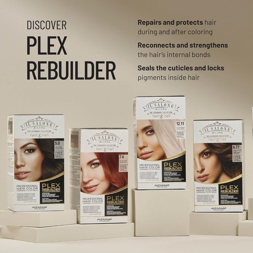 Il Salone Milano Plex Rebuilder Hair Color Cream - 12.11 Silver Platinum Dye | Professional Quality, Protects & Restructures