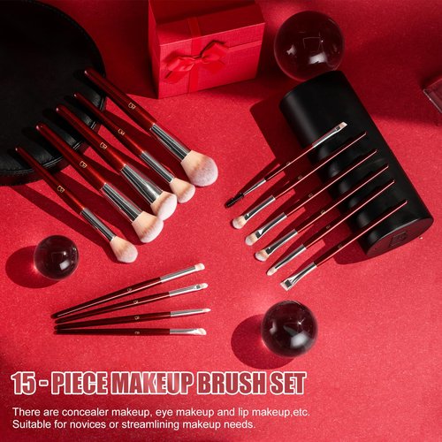 BS-MALL Makeup Brush Set Premium Synthetic Foundation Powder Concealers Eye shadows Blush Makeup Brushes with black case