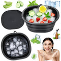 Cmonie Silicone Face Bowl for Ice with Built-In Icetray – Collapsible Silicone Facial Ice Bath Bowl for Cold Plunge Therapy, Ice Water Facials at Home